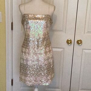 Altar’d State White Sequin Mini Dress